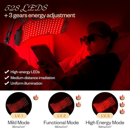 Multifunction Red Light Therapy for Body and Face, 850Nm Near-Infrared Light Therapy LED