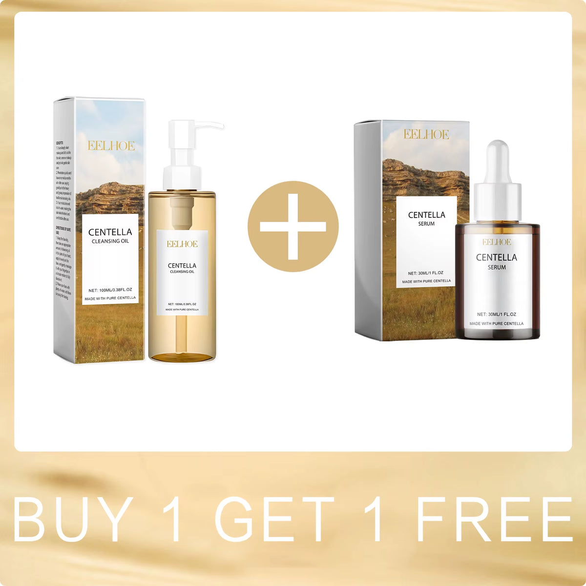 Régence Centella Cleansing Oil & Serum Ritual — Botanical Facial Cleanser & Rejuvenating Serum Duo for Radiant, Renewed Skin