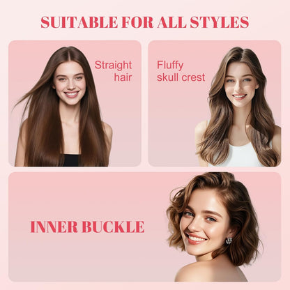 DOEUTIQ Mini Hair Straightener Brush — 2-in-1 Cordless Curling & Straightening Comb, USB-C Charging, Ceramic Anti-Scald Design