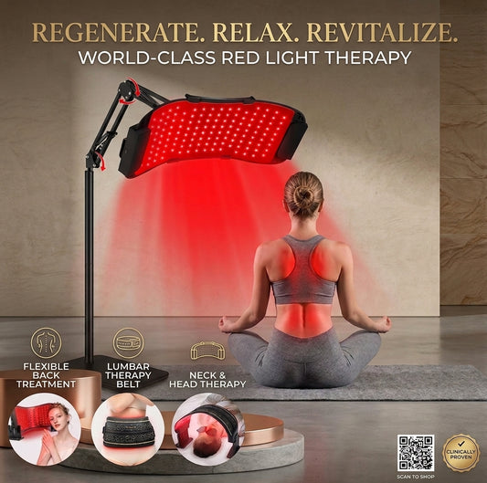 Multifunction Red Light Therapy for Body and Face, 850Nm Near-Infrared Light Therapy LED