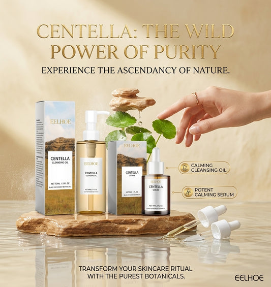 Régence Centella Cleansing Oil & Serum Ritual — Botanical Facial Cleanser & Rejuvenating Serum Duo for Radiant, Renewed Skin
