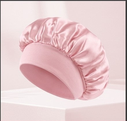 SilkNest — Adjustable Satin Sleep Bonnet, Soft Sleep Cap for Natural & Curly Hair, Men & Women, Wine