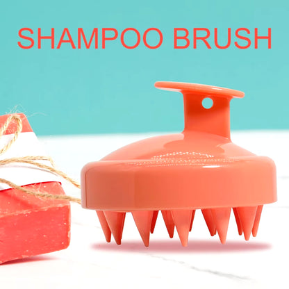 ScalpBloom — Silicone Shampoo Scalp Massager Brush, Soft Bristle Head & Body Massage Comb, Ergonomic Handle