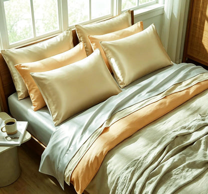 SilkVerve — Luxury Satin Pillowcase Set (2-Pack), Anti-Frizz & Anti-Wrinkle Design with Secure Zipper Closure