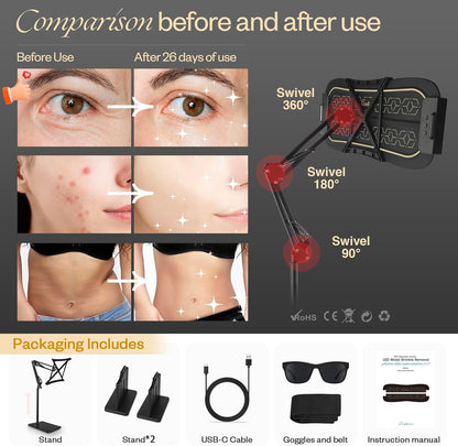 Multifunction Red Light Therapy for Body and Face, 850Nm Near-Infrared Light Therapy LED